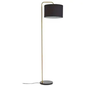 LINDBY Lampadaire Tissu 'Hillary' en textile pour salon & salle à manger pas cher
