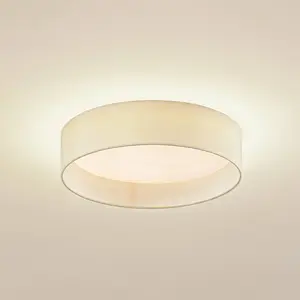 Lindby - LED plafondlamp - CCT - 1licht - Stof, plastic, metaal - H: 9... pas cher