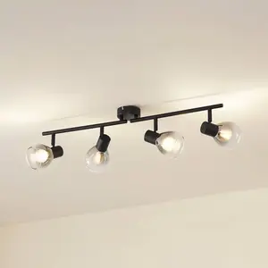 LINDBY Plafonnier à intensité variable 'Pendura' en verre pour salon & salle à manger pas cher