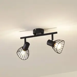 LINDBY Plafonnier à intensité variable 'Piena' en métal pour salon & salle à manger pas cher