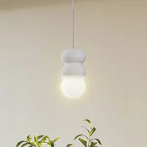 LINDBY Suspension à intensité variable 'Nielson' en plâtre pour salon & salle à manger pas cher