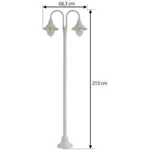 Lindby Lampadaire extérieur à intensité variable 'Madea' en aluminiumVendu parbol