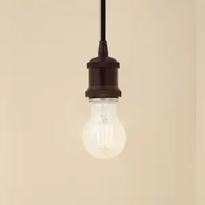 Lindby - hanglamp - 1licht - Aluminium, staal - H: 6.5 cm - E27 - zwart