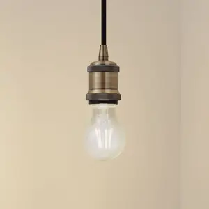 Lindby - hanglamp - 1licht - Aluminium, staal - H: 6.5 cm - E27 - messing