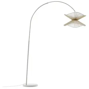 LINDBY Lampadaire 'Valdorin' en papier pour salon & salle à manger pas cher