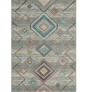 Buitentapijt voor balkon terras of tuin | Crème Vintage 80x300 | Rechthoekig | robuust outdoor Vloerkleed | weerbestendig en UV-bestendi | Binnen en Buiten - The Carpet Palma pas cher