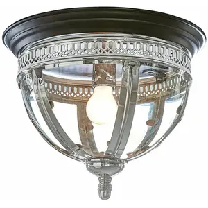 LOBERON Wand- en plafondlamp Toole zilverkleurig/zwart