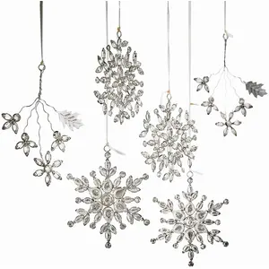 LOBERON Kerstversiering set van 6 Allegan zilverkleurig pas cher