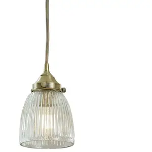 LOBERON Hanglamp Tanaelva antiekmessing/helder pas cher