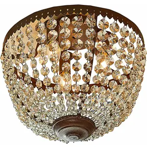 LOBERON Plafondlamp Tarim bruin/helder pas cher