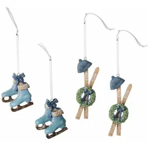 LOBERON Hanger set van 4 Papeta blauw pas cher