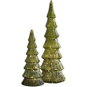 LOBERON Ledkerstboom set van 2 Merrton groen