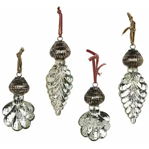 LOBERON Hanger set van 4 Géraudet antiekzilverkleurig