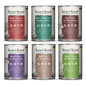 6x 400g Mix II Venandi Animal nourriture pour chat humide pas cher