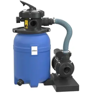 Filtre à sable 250W 14L Cuve de filtration Pompe auto-amorçante 10000L/h Piscine hors-sol - Wiltec