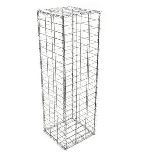 WILTEC Gabion 100x50x30cm Mur en pierre Paroi Bordure de jardin Espalier Grillage métallique Clôture Panier - 61070 pas cher