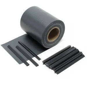 WILTEC Brise-vue Rouleau anthracite, 35mx19cm PVC 650g-m², avec 20 clips,Protection visuelle Jardin - 61715