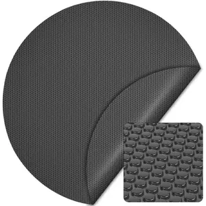 WILTEC Bâche à bulles Ronde 5m Noire - Couverture de piscine solaire - Chauffage 120µ pas cher