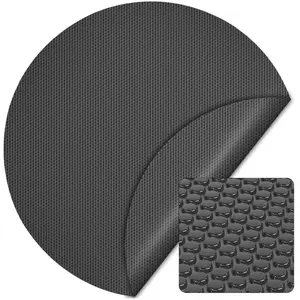 WILTEC Bâche à bulles Ronde 3,6m Noire - Couverture piscine solaire - Chauffage 120µ pas cher