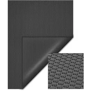 WILTEC Bâche à bulles 5 x 8 m Noire Couverture de piscine solaire Chauffage 120µ pas cher