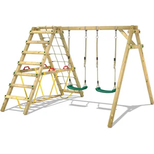 Comparateur de prix : WICKEY Portique balançoire Aire de jeux Smart Hike vert avec extension...