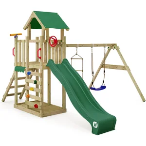 Comparateur de prix : Aire de jeux Wickey Multiflyer Light avec balançoire et toboggan vert