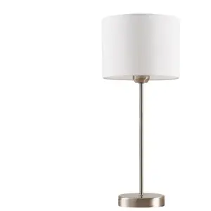 LAMPENWELT Lampe à poser 'Annatina' en textile pour chambre à coucher pas cher