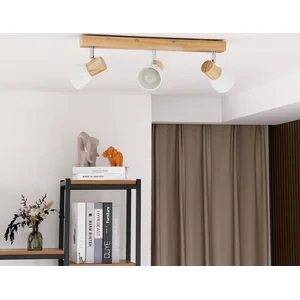 LINDBY Spot à intensité variable 'Thorin' en bois pour salon & salle à manger pas cher