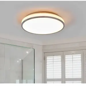 LINDBY LED Plafonnier Salle De Bain 'Lyss' en verre pour salle de bain pas cher