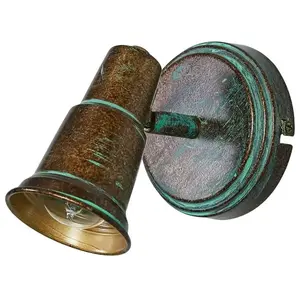 Lindby - buitenspot - 1licht - metaal - H: 10.5 cm - E14 - kopergroenVendu parbol