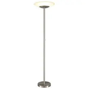 LINDBY Led Lampadaire à intensité variable 'Ragna' en verre pour salon & salle à manger pas cher