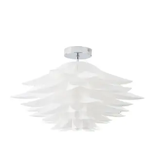 Lindby - plafondlamp - 1licht - metaal, PVC - H: 32 cm - E27 - chroom,... pas cher
