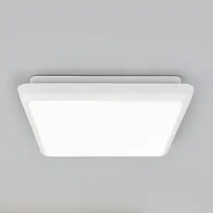 LAMPENWELT Arcchio - LED plafondlamp - 1licht - Polycarbonaat - H: 5 cm - wit - Inclusief lichtbron pas cher