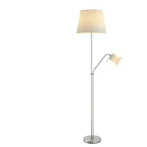 LINDBY Lampadaire Tissu 'Nantwin' en textile pour salon & salle à manger pas cher