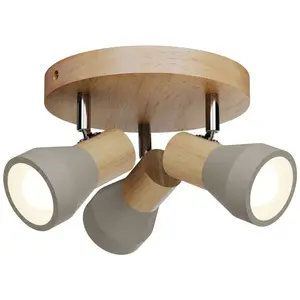 Lindby - Spot en béton à intensité variable 'Filiz' pour chambre à coucher pas cher