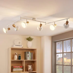 Lindby - buitenspot - 6lichts - metaal - H: 21.5 cm - E14 - wit, helder hout pas cher