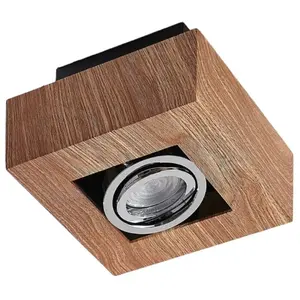 Arcchio - buitenspot - 1licht - Metaal, aluminium - H: 8.5 cm - GU10 - licht hout pas cher