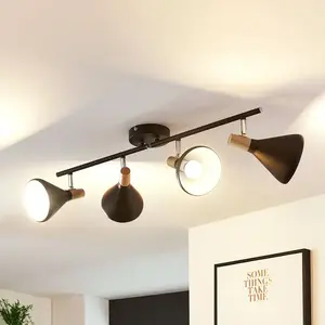 LAMPENWELT Spot à intensité variable 'Arina' en métal pour chambre à coucher pas cher