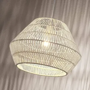 Lindby - hanglamp - 1licht - papier, metaal - H: 27.5 cm - E27 - witVendu parbol