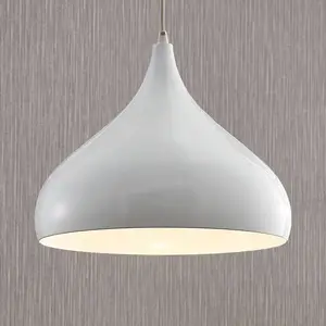 Lindby - hanglamp - 1licht - Aluminium - H: 24 cm - E27 - wit