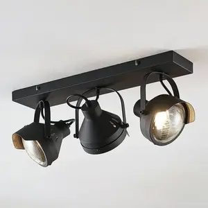 Lindby - buitenspot - 3lichts - metaal, glas - H: 21.5 cm - GU10 - zwa... pas cher