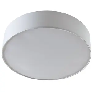 LAMPENWELT Lindby - plafondlamp - 3lichts - stof, metaal - H: 15 cm - E27 - wit pas cher