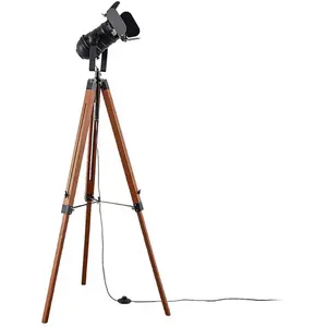 Lindby - vloerlamp hout- Driepoot - - 1licht - pijnboomhout, metaal - ... pas cher