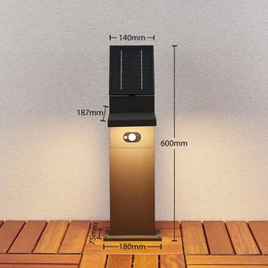 LAMPENWELT.COM LED Lampe Solaire 'Silvan' en aluminium