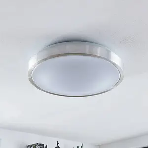Lindby - LED plafondlamp - 1licht - aluminium, acryl - H: 11 cm - alum... pas cher
