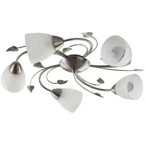 LINDBY Plafonnier à intensité variable 'Yannie' en métal pour salon & salle à manger pas cher