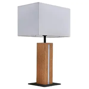 Lindby - Tafellamp- met dimmer - 1licht - stof, hout, metaal - H: 52.5... pas cher
