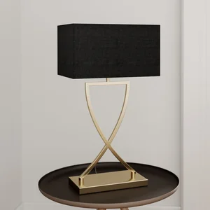 LUCANDE Lampe à poser 'Evaine' en métal pour salon & salle à manger pas cher