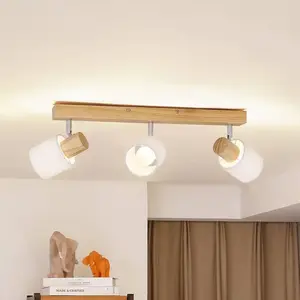 LINDBY Spot à intensité variable 'Wanessa' en bois pour salon & salle à manger pas cher