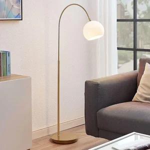 Lindby Lampadaire 'Cynthia' en verre pour salon & salle à manger pas cher